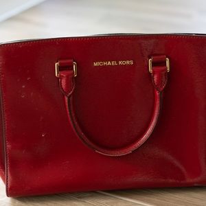MICHAEL MORS LEATHER SATCHEL
